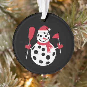 Adorno Muñeco de nieve familia sombrero Santa Navidad Par