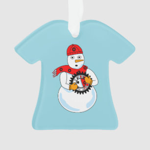 Adorno Muñeco de nieve mecánico