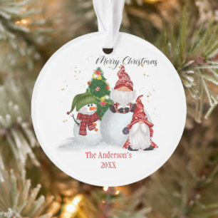 Adorno Muñecos de nieve personalizados Gnomos Navidad 