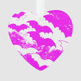 Adorno Murciélagos Blancos En Rosa De La Luz