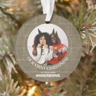 Adorno Muro de ladrillo Nuestra primera Navidad, el Sr. y