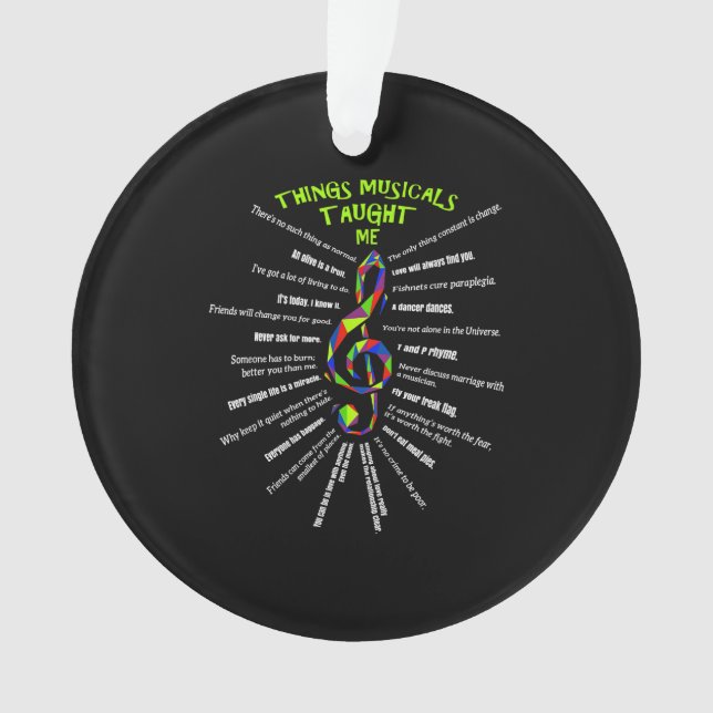 Adorno Música De Cosas Musicales Me Enseñó Actor 3 (Anverso)