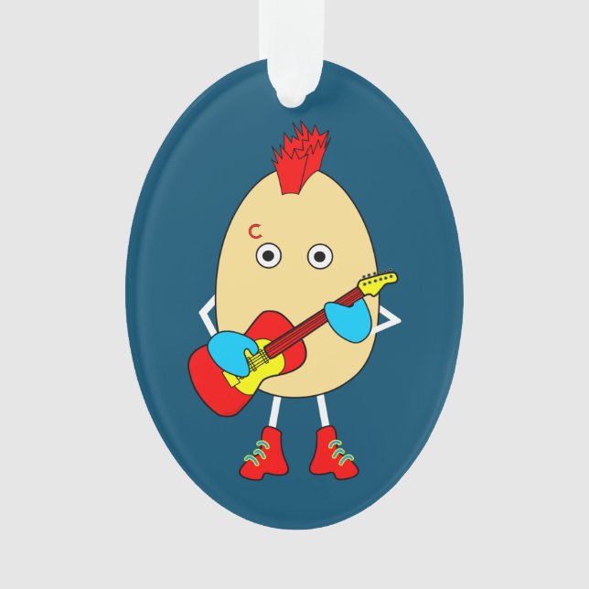 Adorno Músico de rock Egghead (Anverso)