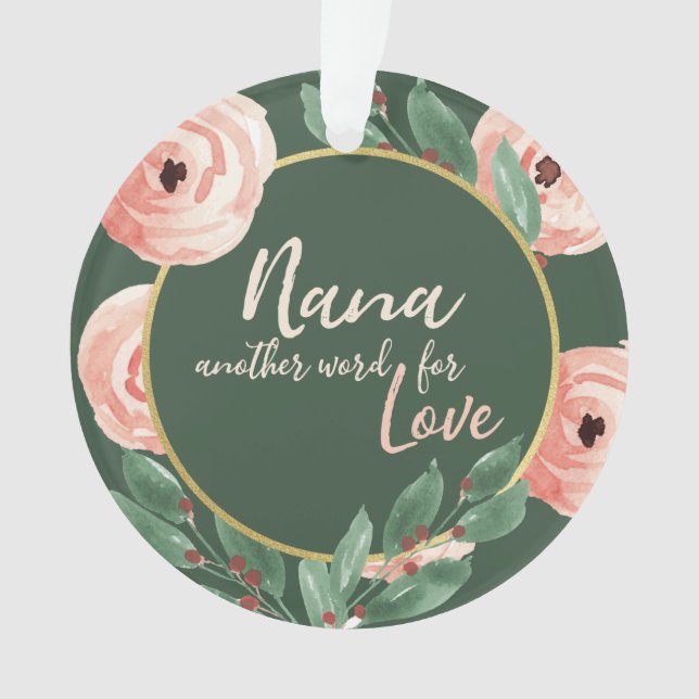 Adorno Nana Love Floral Berry Rosa con foto (Anverso)