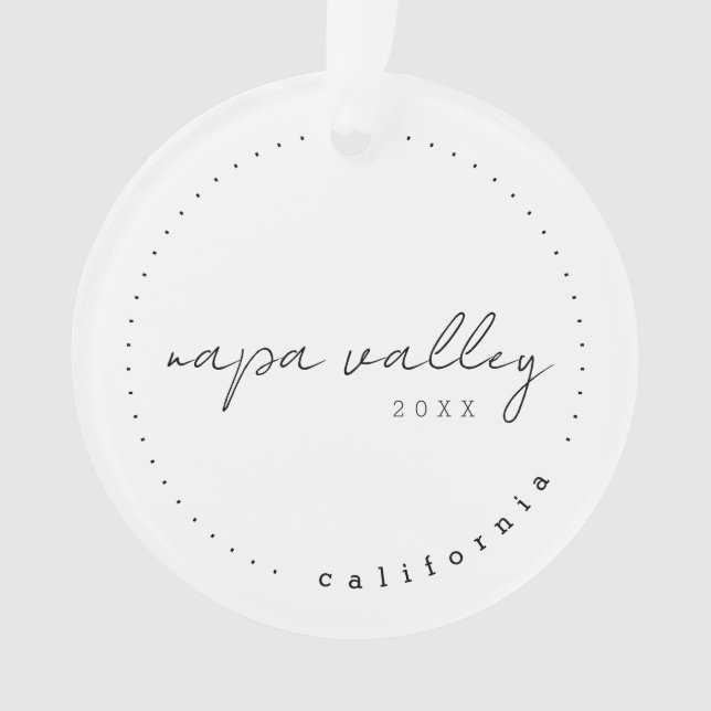 Adorno Napa Valley California Travel USA Simple Ornament (Anverso)