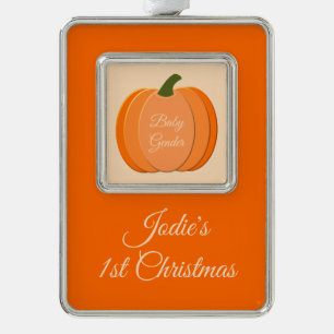 Adorno Naranja Cute Género Calabaza Neutral Primer Navida
