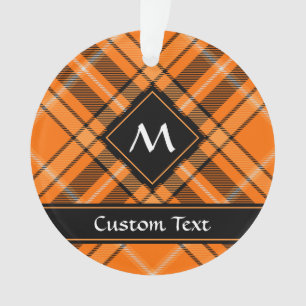 Adorno Naranja de Halloween Tartan