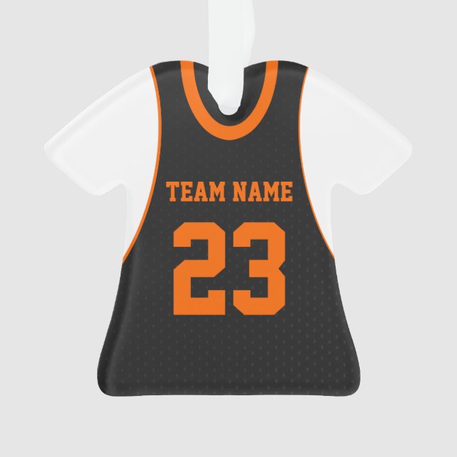 Adorno Naranja de Jersey Deportivo de Baloncesto (Anverso)