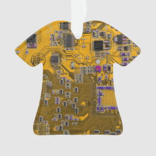 Adorno Naranja de la luz de la placa de circuito del geek