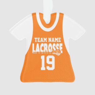 Adorno Naranja de Lacrosse Sports Jersey