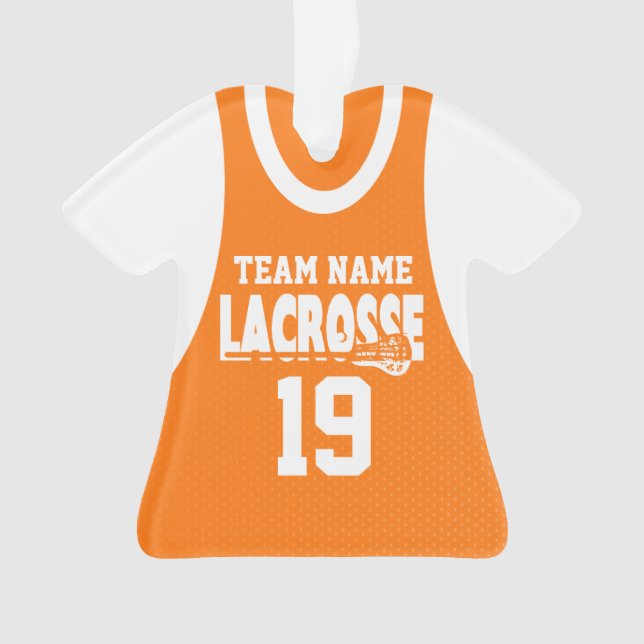 Adorno Naranja de Lacrosse Sports Jersey (Anverso)