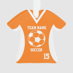 Adorno Naranja de Soccer Sports Jersey con foto