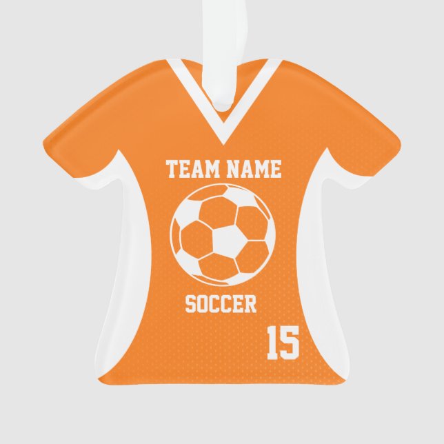 Adorno Naranja de Soccer Sports Jersey con foto (Anverso)