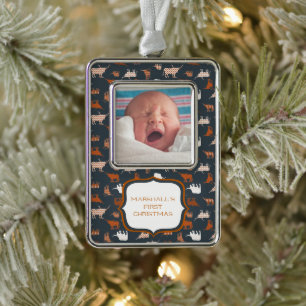 Adorno Naranja quemado con patrones longhorns