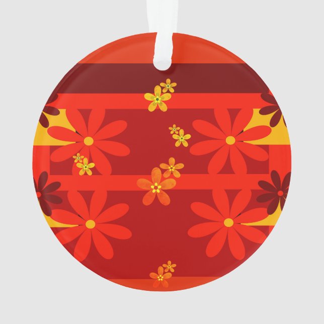 Adorno Naranja retro de los años 1970 (Reverso)