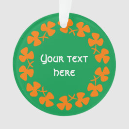 Adorno Naranja Shamrock Border Add Text