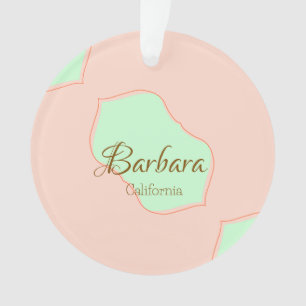 Adorno Naranja verde pastel boho añadir nombre lugar rúst