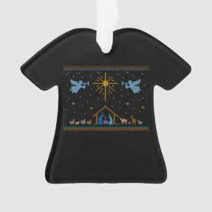 Adorno Natividad de punto Navidades feos dulzan la religi