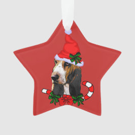 Adorno Navidad con Basset Hound Adorable
