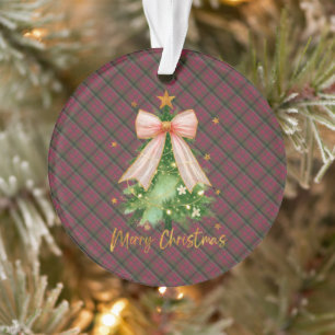 Adorno Navidad con Tartán Escocés Desgastado MacNaughton