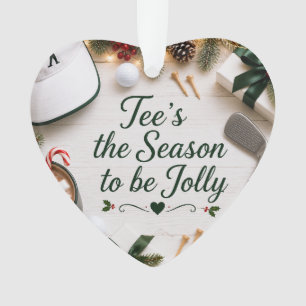 Adorno Navidad de golf en césped verde