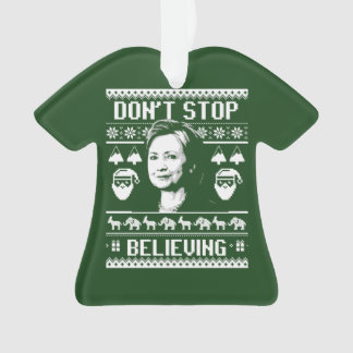Adorno Navidad de Hillary - no pare el creer - blanco -