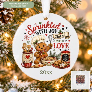 Adorno Navidad de pan de jengibre y galletas vintage