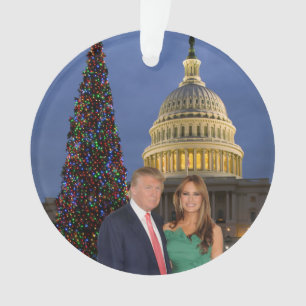 Adorno Navidad de un triunfo: Donald y Melania