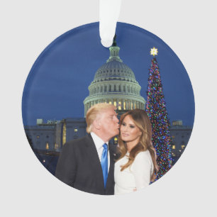 Adorno Navidad de un triunfo: Donald y Melania