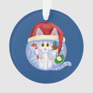 Adorno Navidad del gato de la chuchería