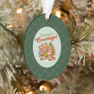 Adorno Navidad del Tartán Original Nacional Irlandés