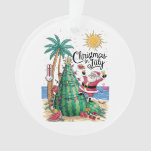 Adorno Navidad en Julio Sandía Árbol de Navidad Santa Pla
