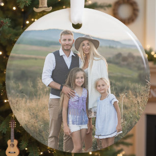 Adorno Navidad Familiar Personalizada de Doble Cara con D