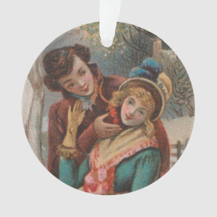Adorno Navidad, Inglaterra-Anuncio de época victoriana vi