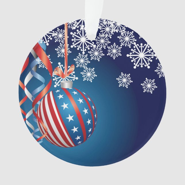 Adorno Navidad patriótico azul (Anverso)