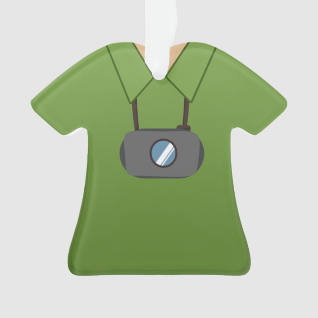 Adorno Navidad personalizado del Shutterbug del fotógrafo (Anverso)