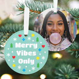 Adorno Navidad Retro Verde Personalizada con Foto Diverti