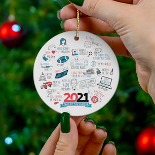 Adorno Navidades 2021 Año de Vacunas Keepsake