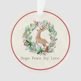 Adorno Navidades acuarelas con personalizado de ciervos