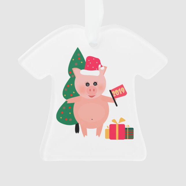Adorno Navidades, año de cerdo (Anverso)