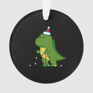 Adorno Navidades Árbol de Dinosaurios Rex Poniendo la Luz