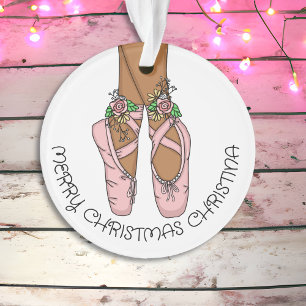 Adorno Navidades Ballet Zapatillas Cerámicas Personalizad