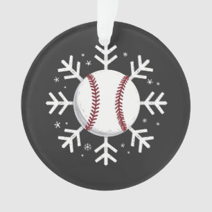 Adorno Navidades Béisbol Snowflake Sport Hit hom run