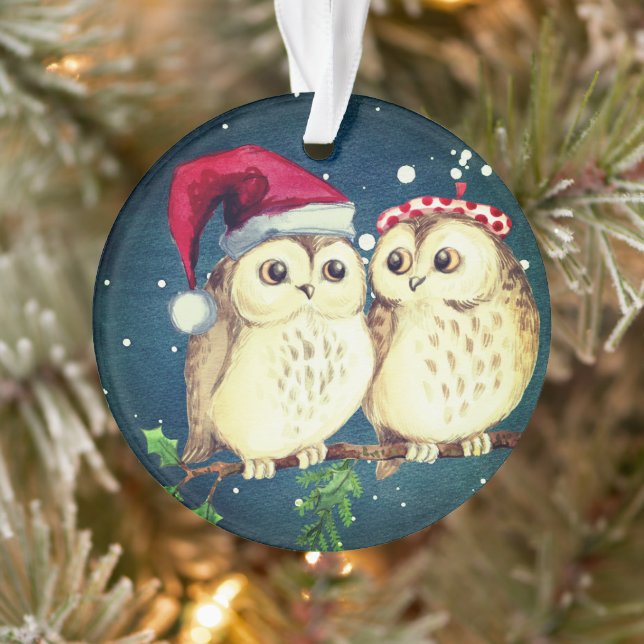 Adorno Navidades búhos enamorados (Árbol)