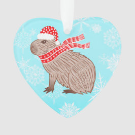 Adorno Navidades Capybara Lover Funny Heart Shaped