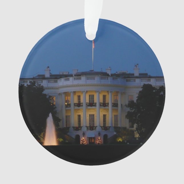 Adorno Navidades Casa Blanca de noche en Washington DC (Anverso)
