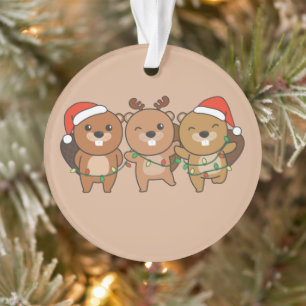 Adorno Navidades castores Navidades animales castores