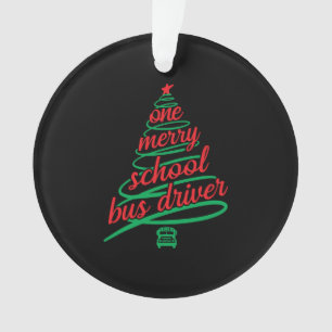 Adorno Navidades chofer de autobús escolar, escolar