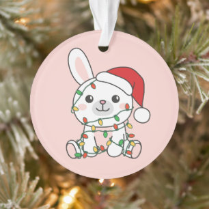 Adorno Navidades conejitas Animales de invierno conejos d