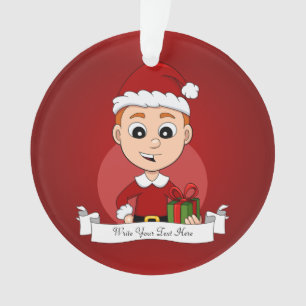 Adorno Navidades cortos muchacho con pelo jengibre